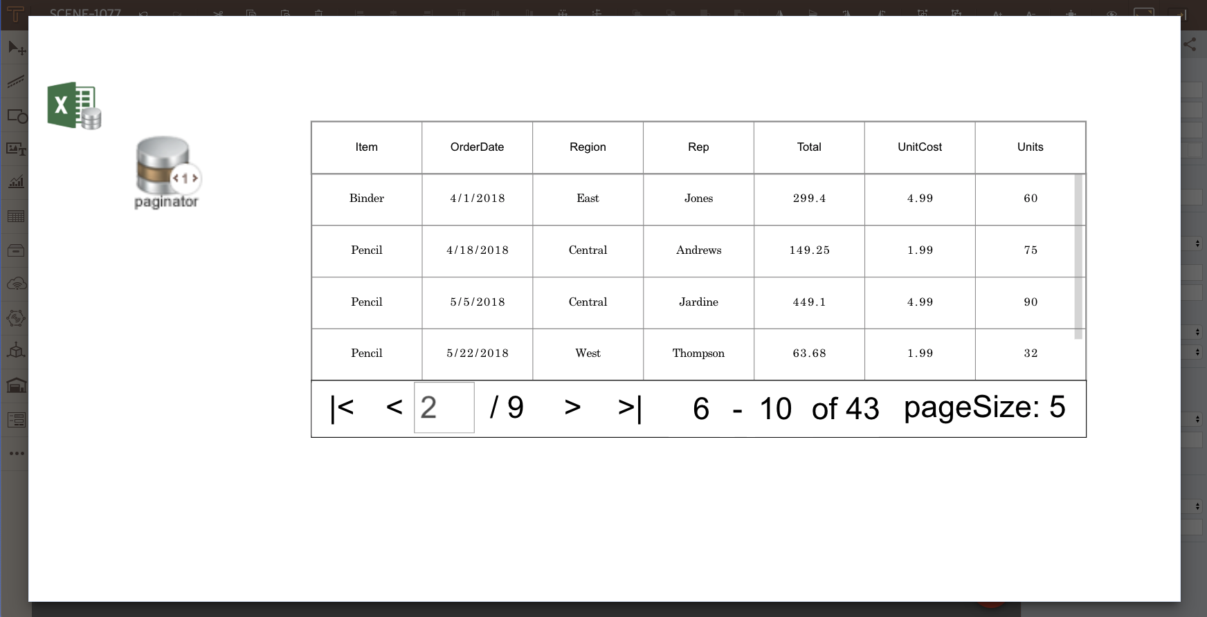 data paginator 출력 확인